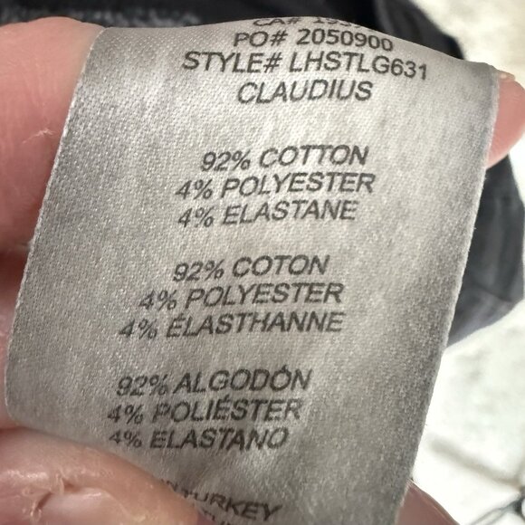 FRAME Le High Straight Long Jeans Black High Rise Skinny Denim Women’s 27 Flaw - Picture 9 of 9